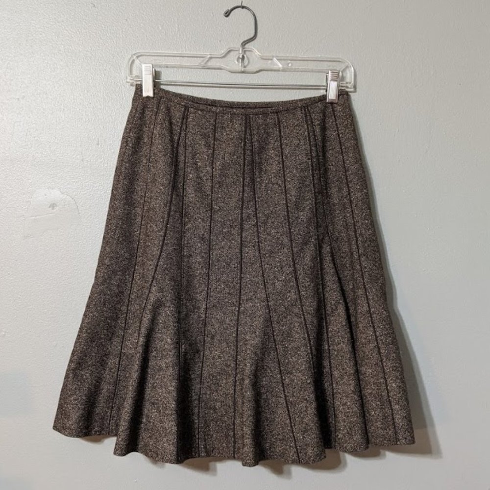 Ann Taylor Brown Tweed Skirt